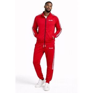 Pillars Men’s Red Track Suit Set Jacket XS Joggers M Streetwear